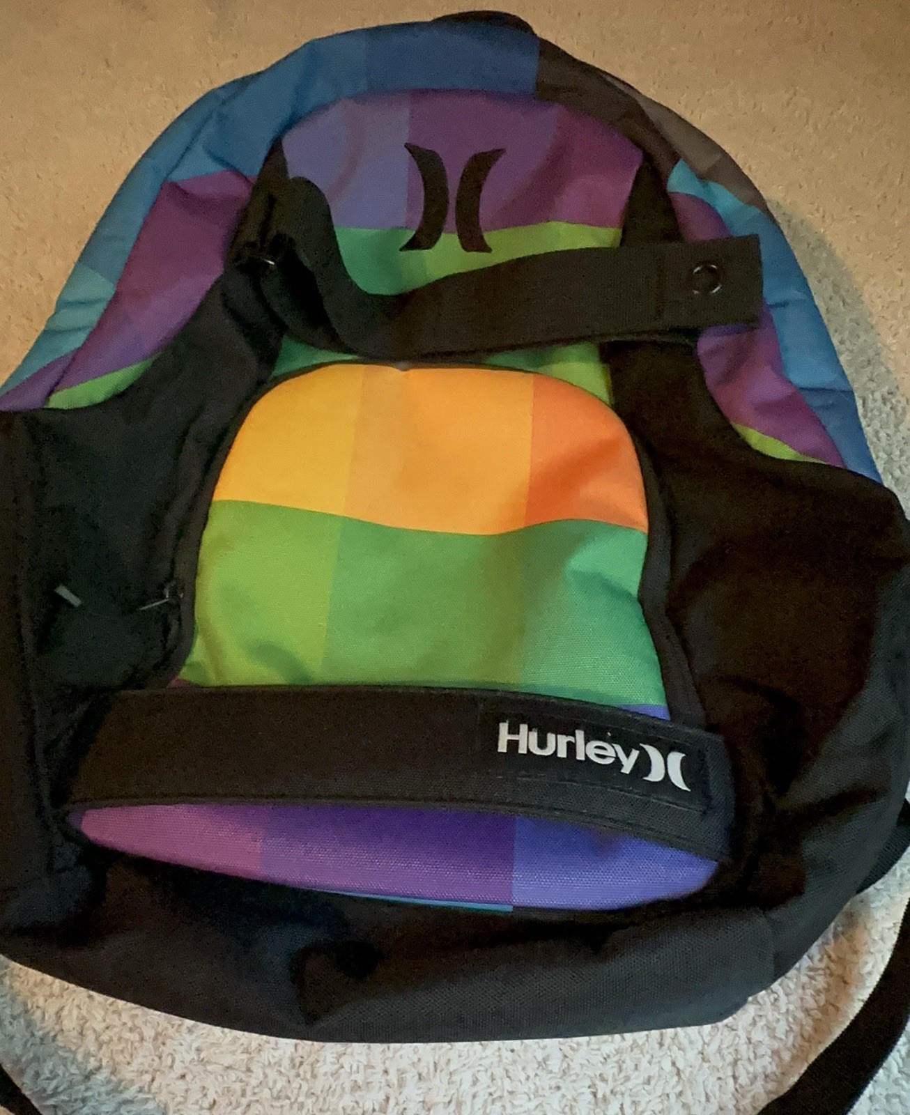 Hurley Colorful Honor Role Backpack School Skateboard Book Bag Gym Bag Carryon