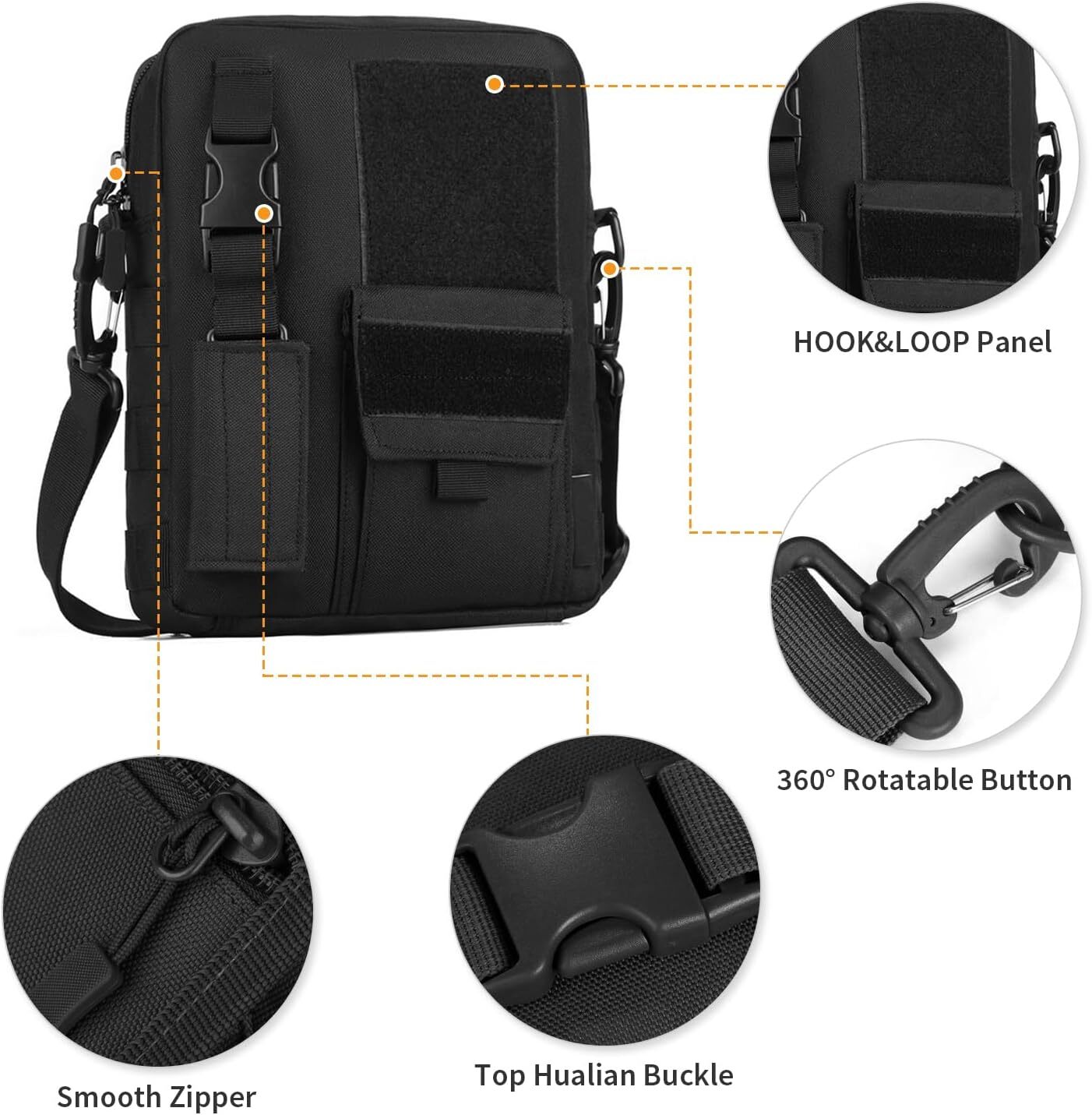 Outdoor Small Canvas Messenger Bag Tactical Classic Vintage Shoulder Casual Pack