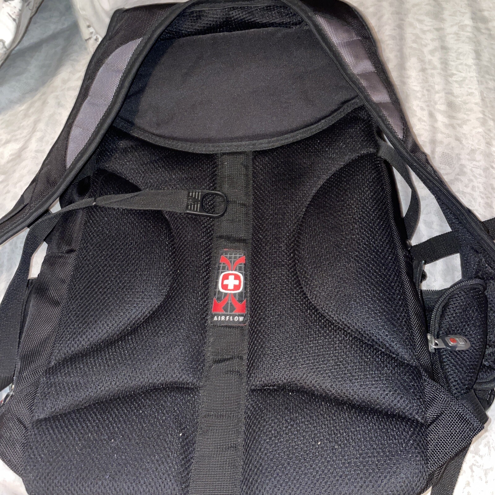Swiss Gear Black/Gray Backpack School Travel Heavy Duty Padded Laptop Air Flow