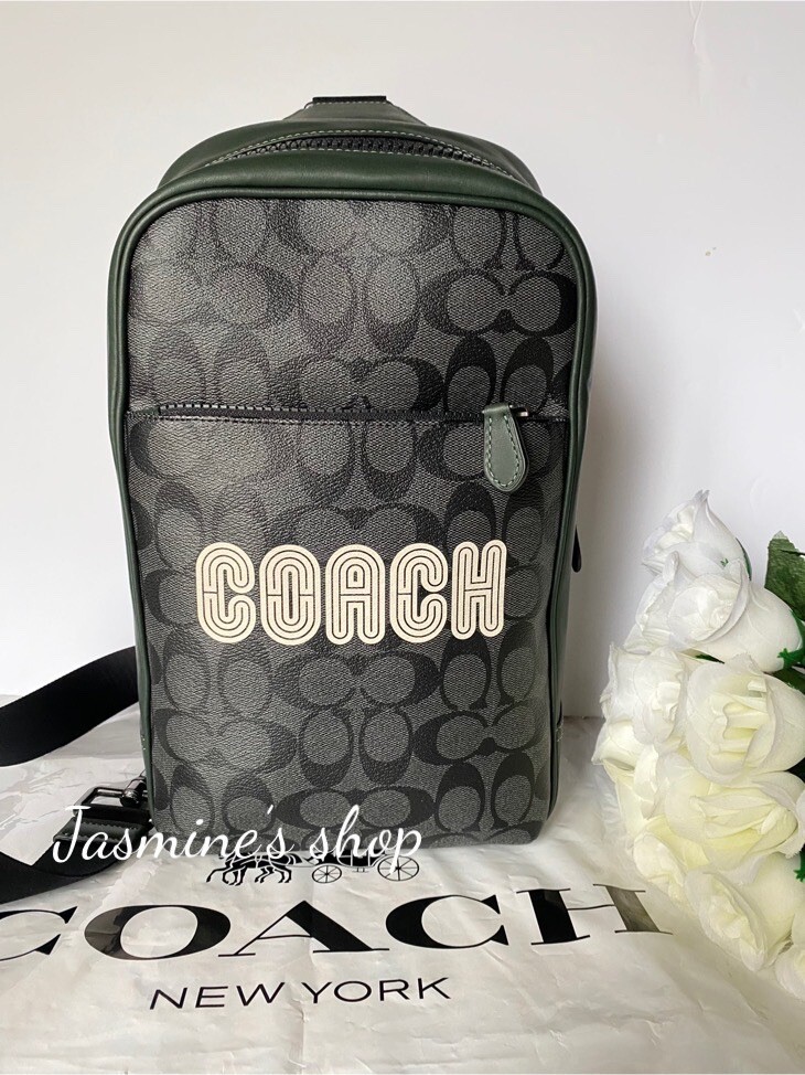 NWT Coach Westway Pack In Colorblock Signature Canvas With Coach Patch CE522