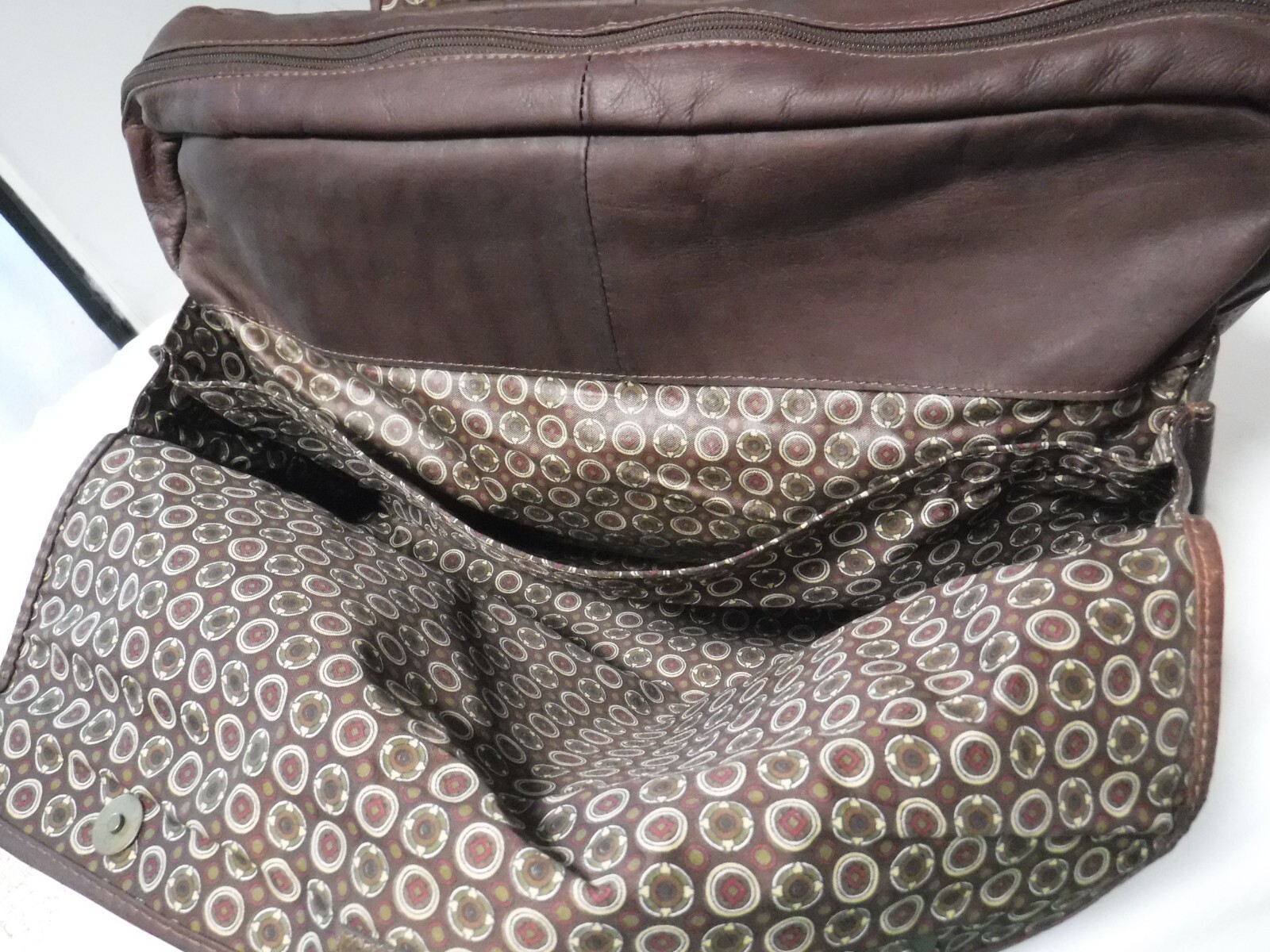 PM4 Manufacturas Quintero Colombia Brown Genuine Leather Laptop Attache Tote Bag