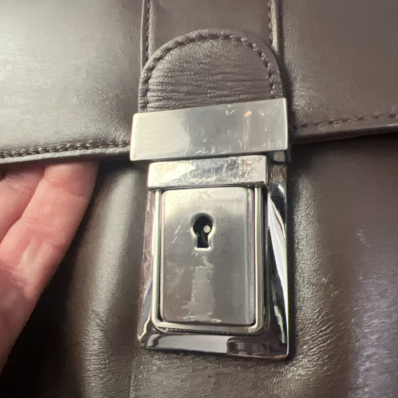 Vintage Marshall Fields Executive Briefcase Brown With Locks And Keys