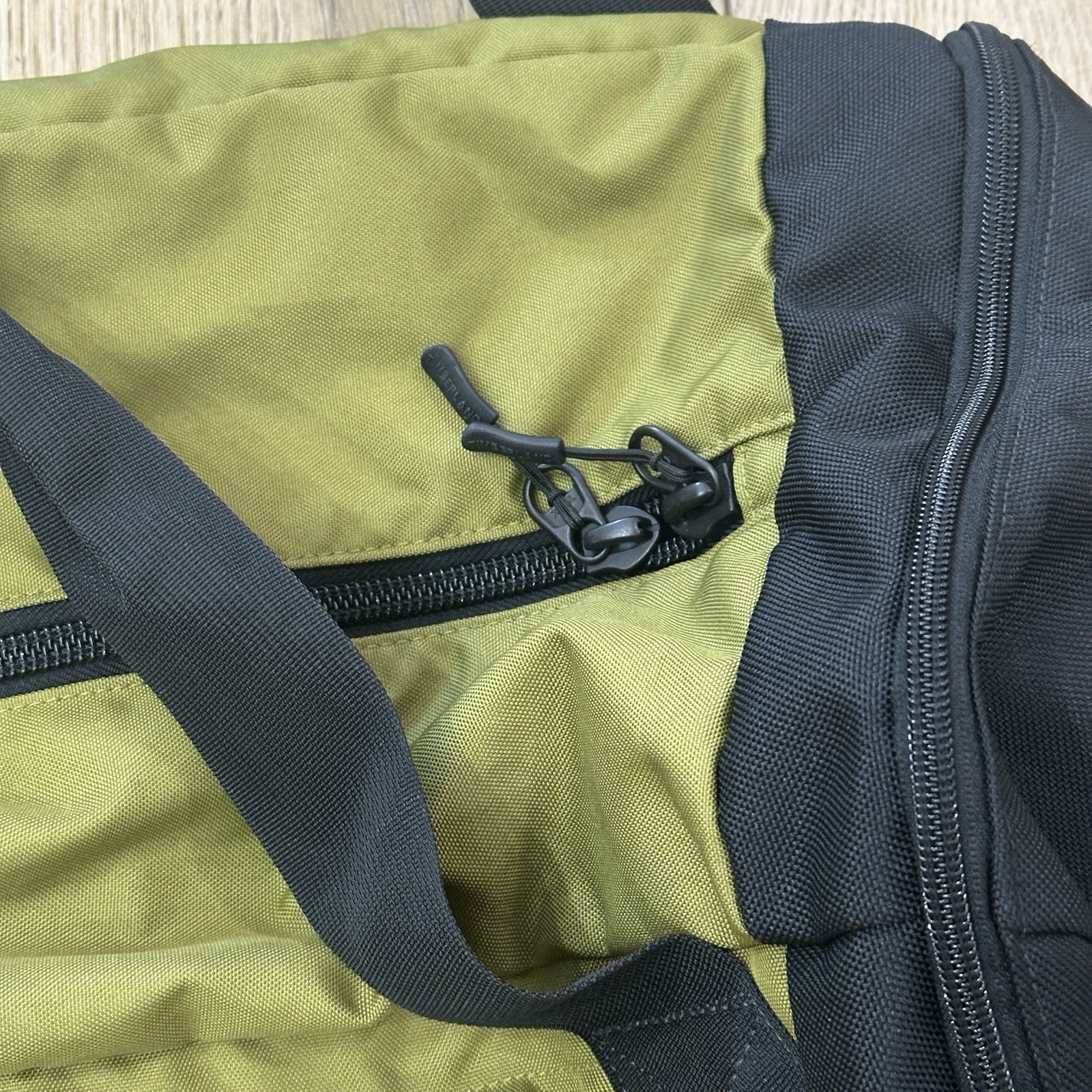 Timberland Olive green and black duffel bag 16x12x10 Inch