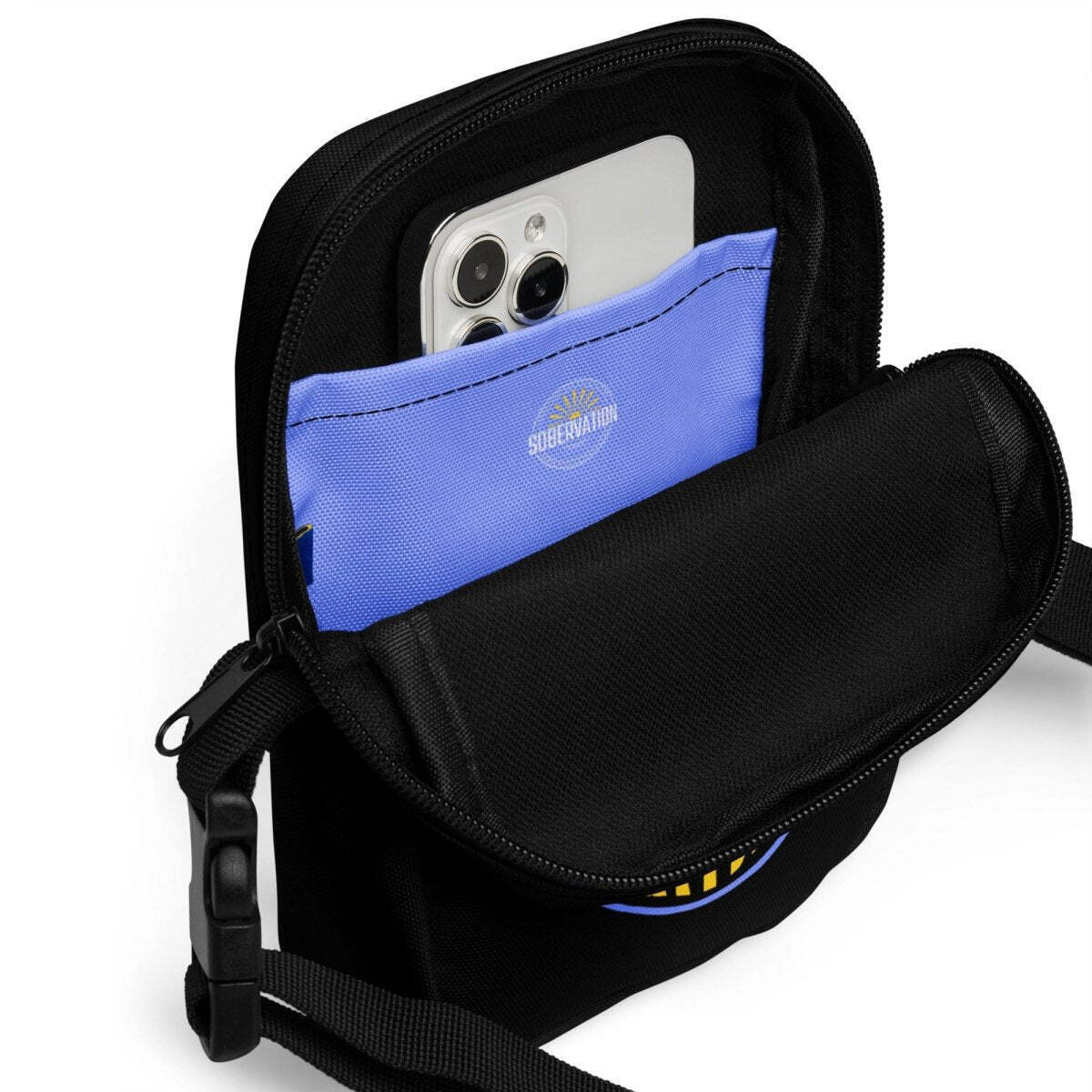 Sober Mornings Happy Days Utility Crossbody Bag