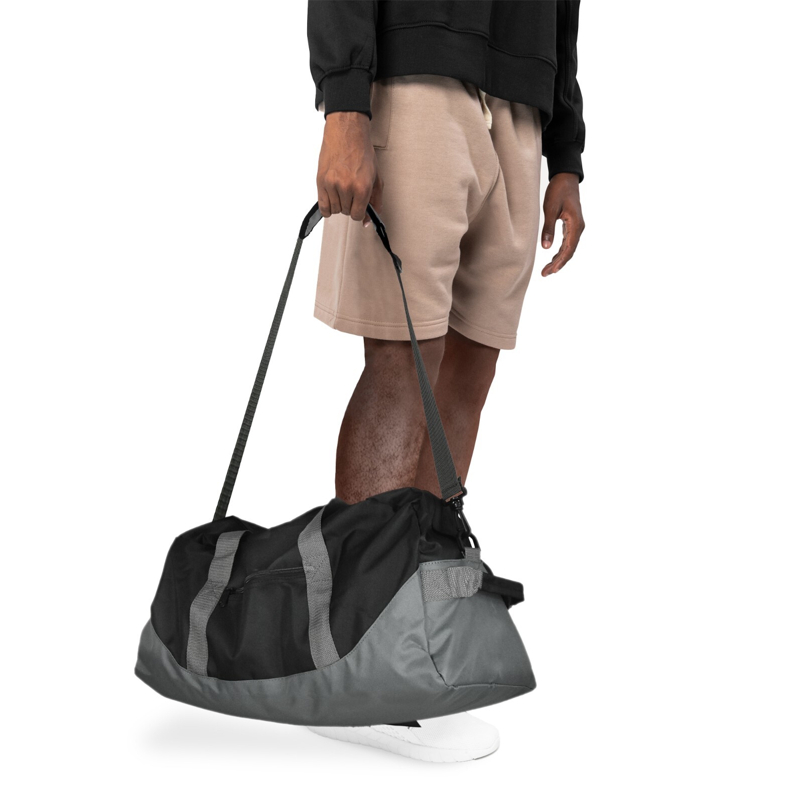 DALIX 21″ Sling Duffle Duffel Ditty Bag Sports Gym Bag Travel Black/Gray