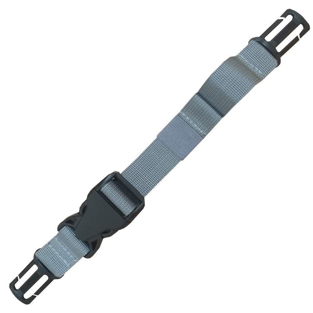 Gray Backpack Chest Strap, HDHYK, Nylon, Fits 1 inch Webbing, Adjustable