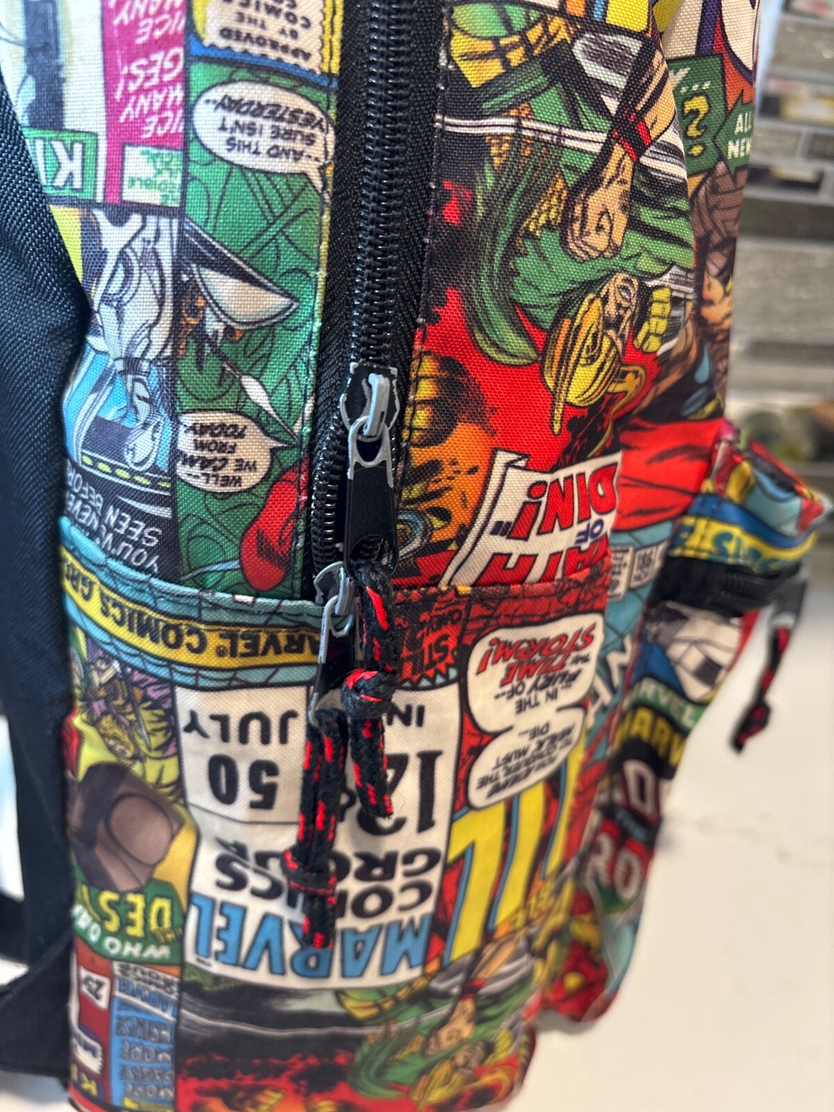 Marvel Comic Book Print Backpack School Book Bag Boys Kids Superhero