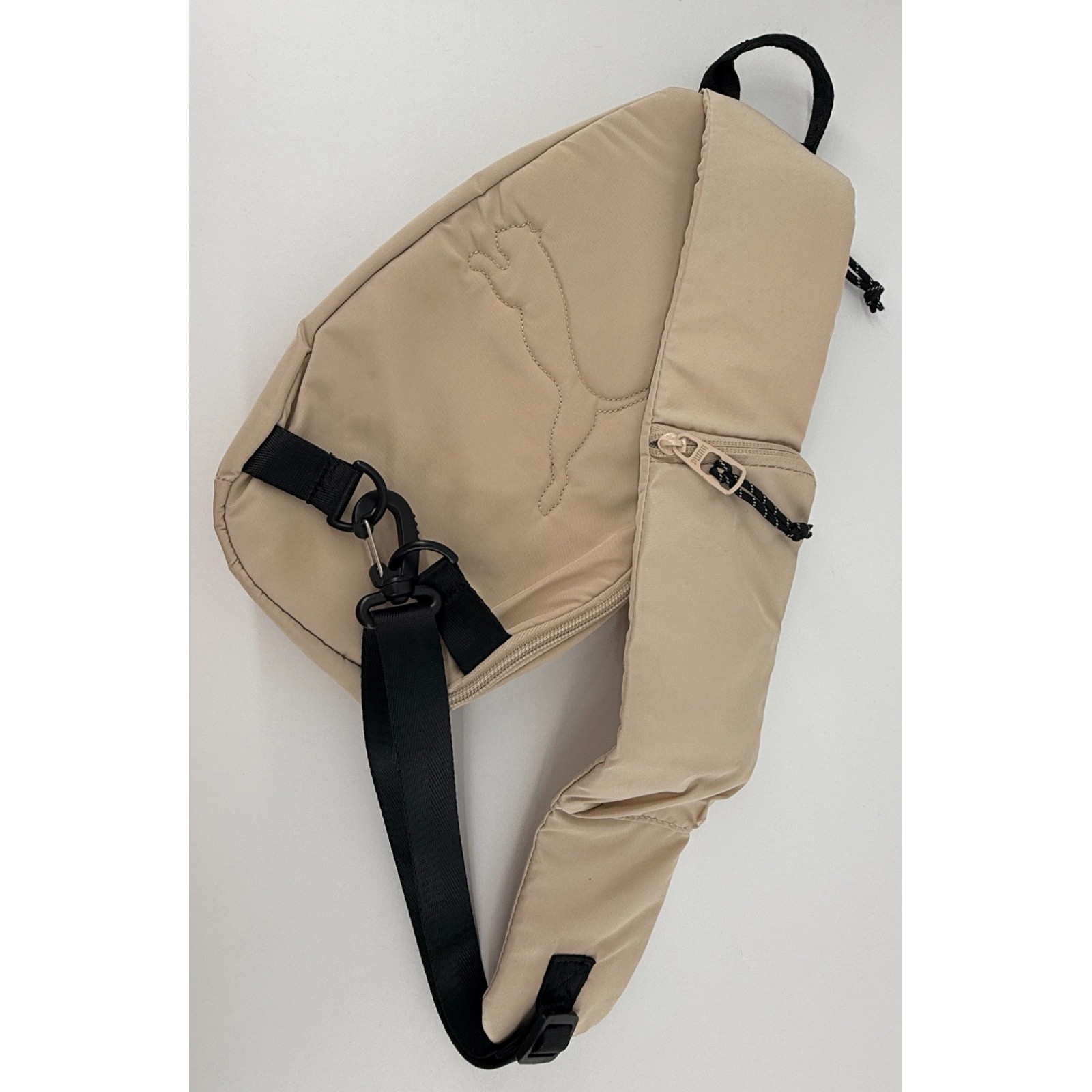 Puma Sling Bag Beige Crossbody Backpack Small Travel Sport Chest Bag Zip