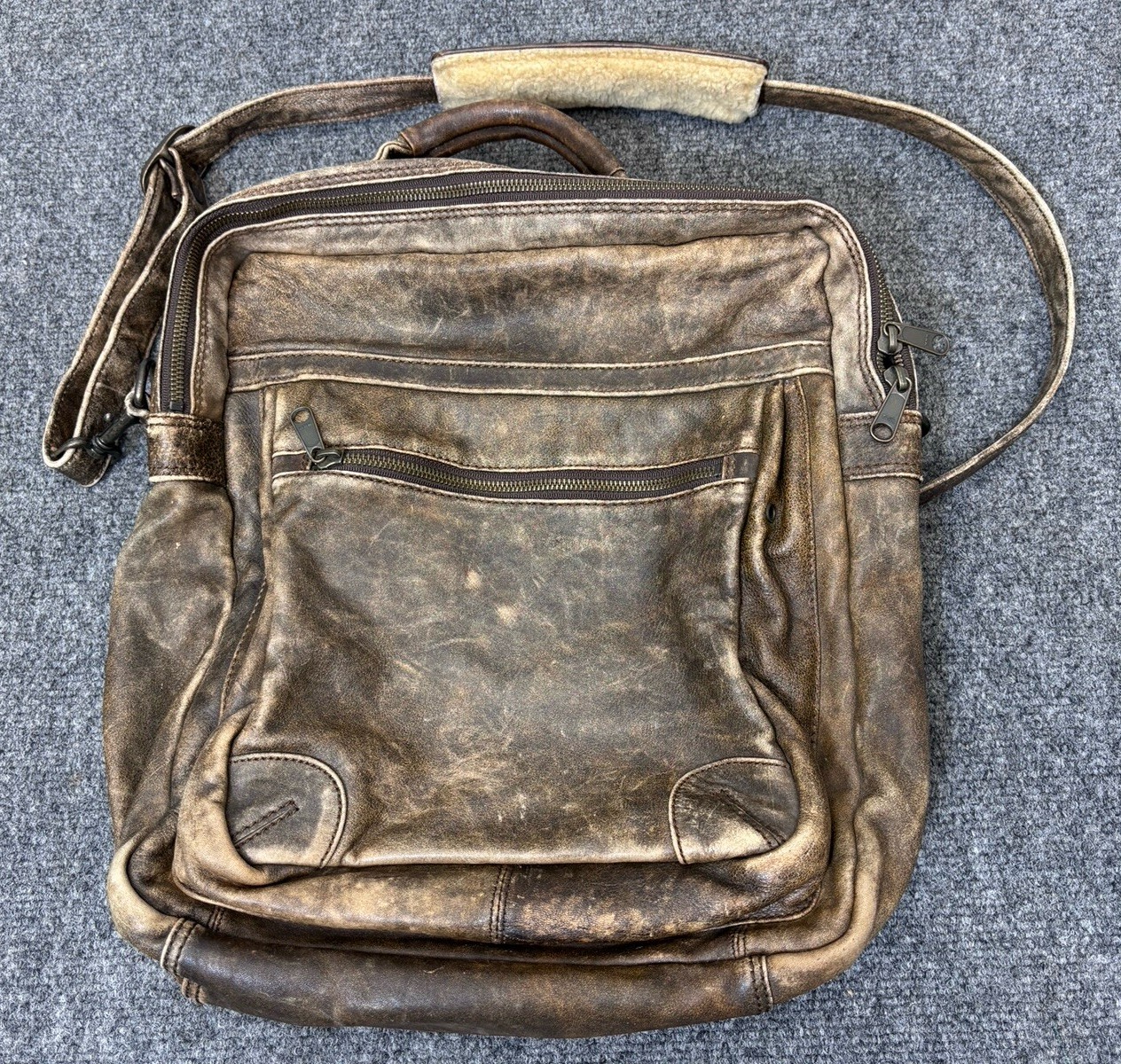 Leather Scully Squadron 81st Aero Travel Shoulder Bag Pilot