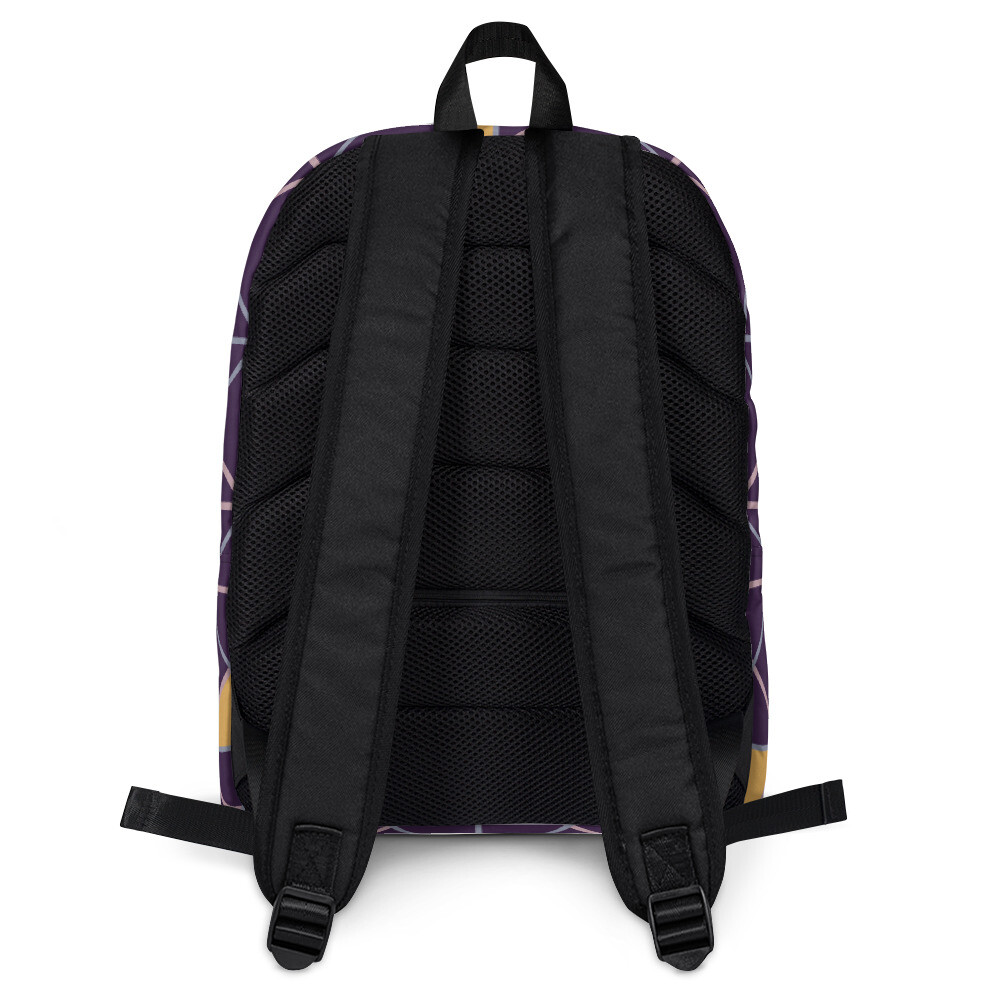 Abstract Squares in Purple Backpack