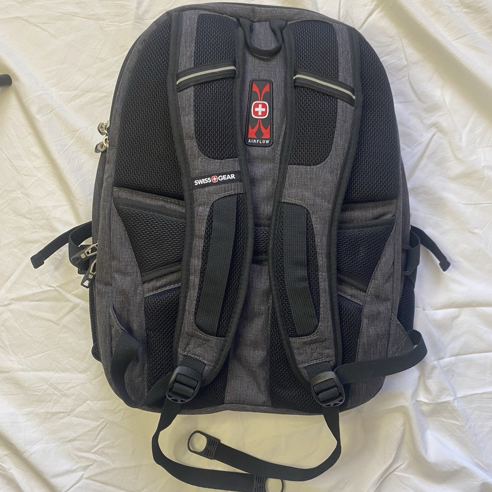 SwissGear ScanSmart Laptop Backpack Black Gray TSA Travel Bag