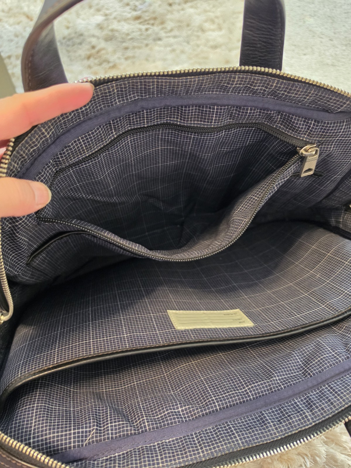 Authentic Jack Spade Canvas & Leather Briefcase Laptop Black Bag