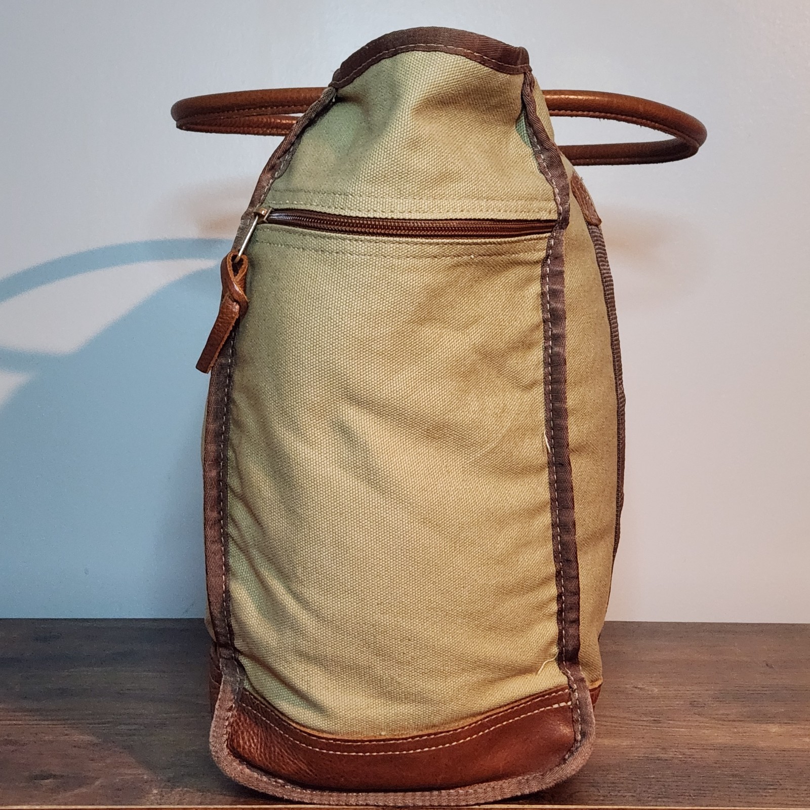 Vintage Orvis Canvas & Leather Tote Bag – Outdoor Field Carryall – USA
