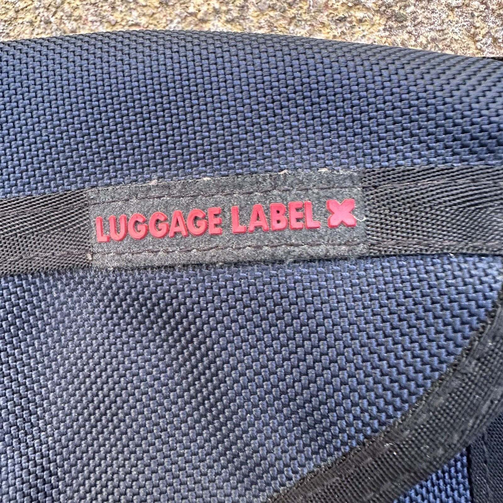 Luggage Label Japan Small Compact Navy Blue Backpack 13” X 13” X 4”