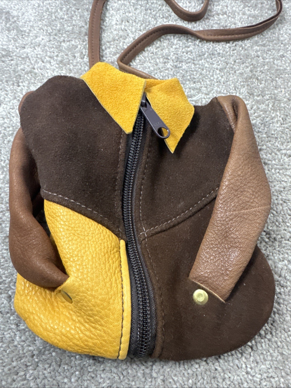 Raven Works Studios Mini Leather Jacket Deerskin Vintage Purse Crossbody Bag