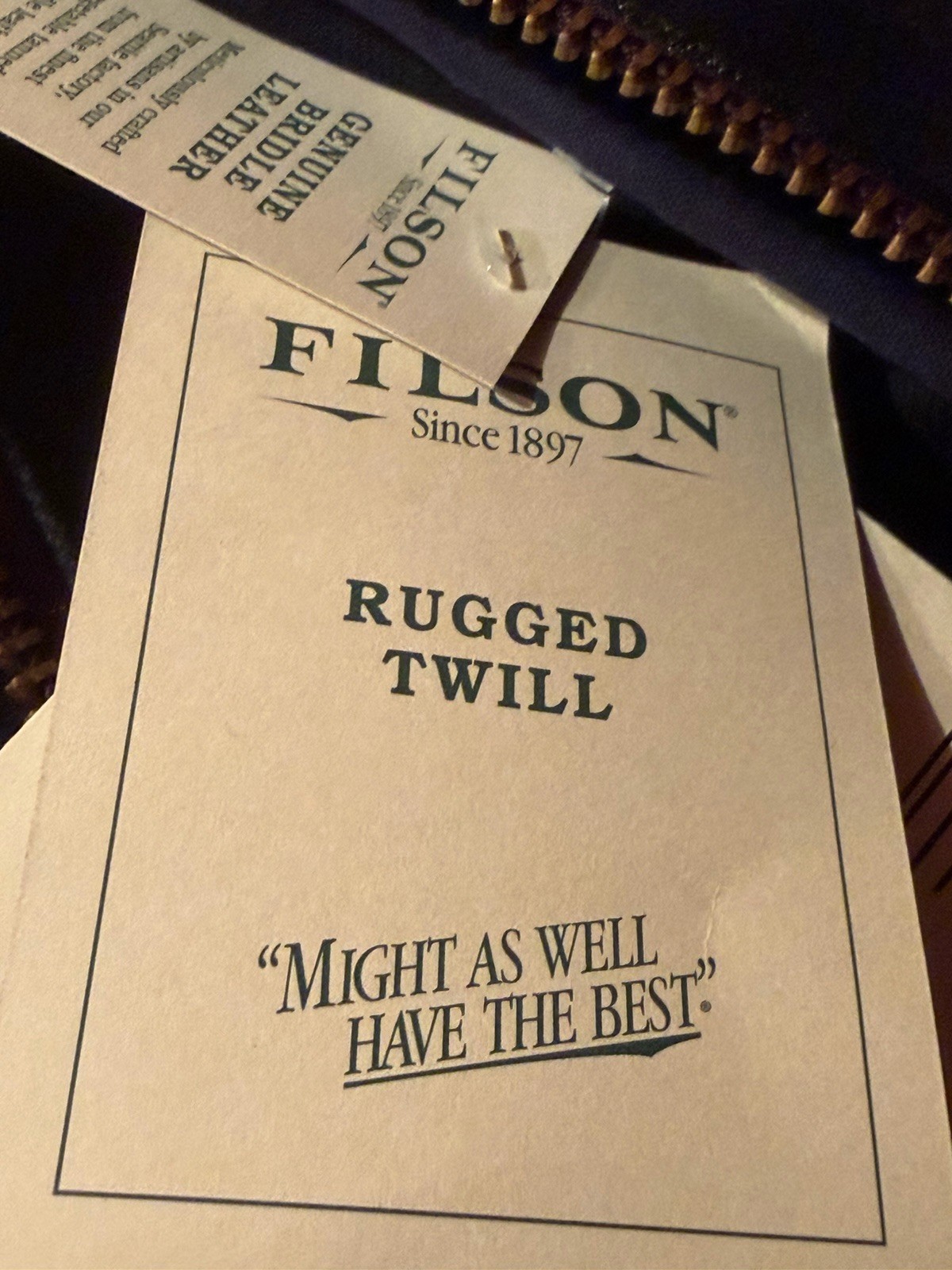 NWT NEW RARE FILSON ORIGINAL BRIEFCASE RUGGED TWILL MADE IN USA NAVY