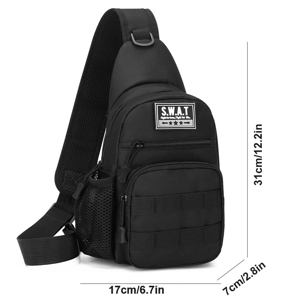 Outdoor Tactical Sling Bag Military Molle Crossbody Pack Chest Shoulder Backpack