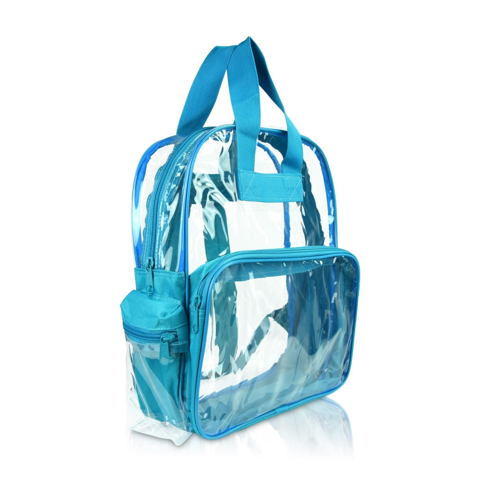 DALIX Clear Backpack Transparent School Bag in Teal Small Size For Kids