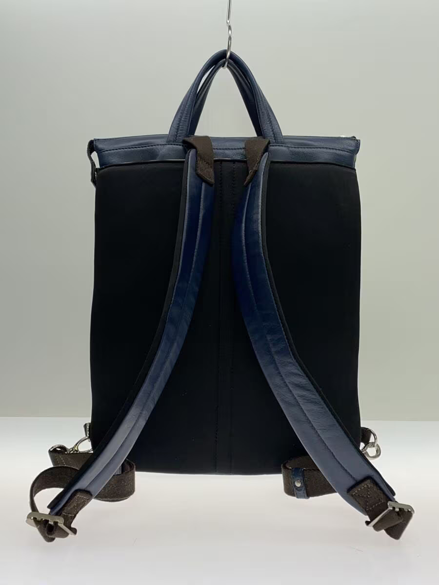 ultima TOKYO Leather Backpack, Navy