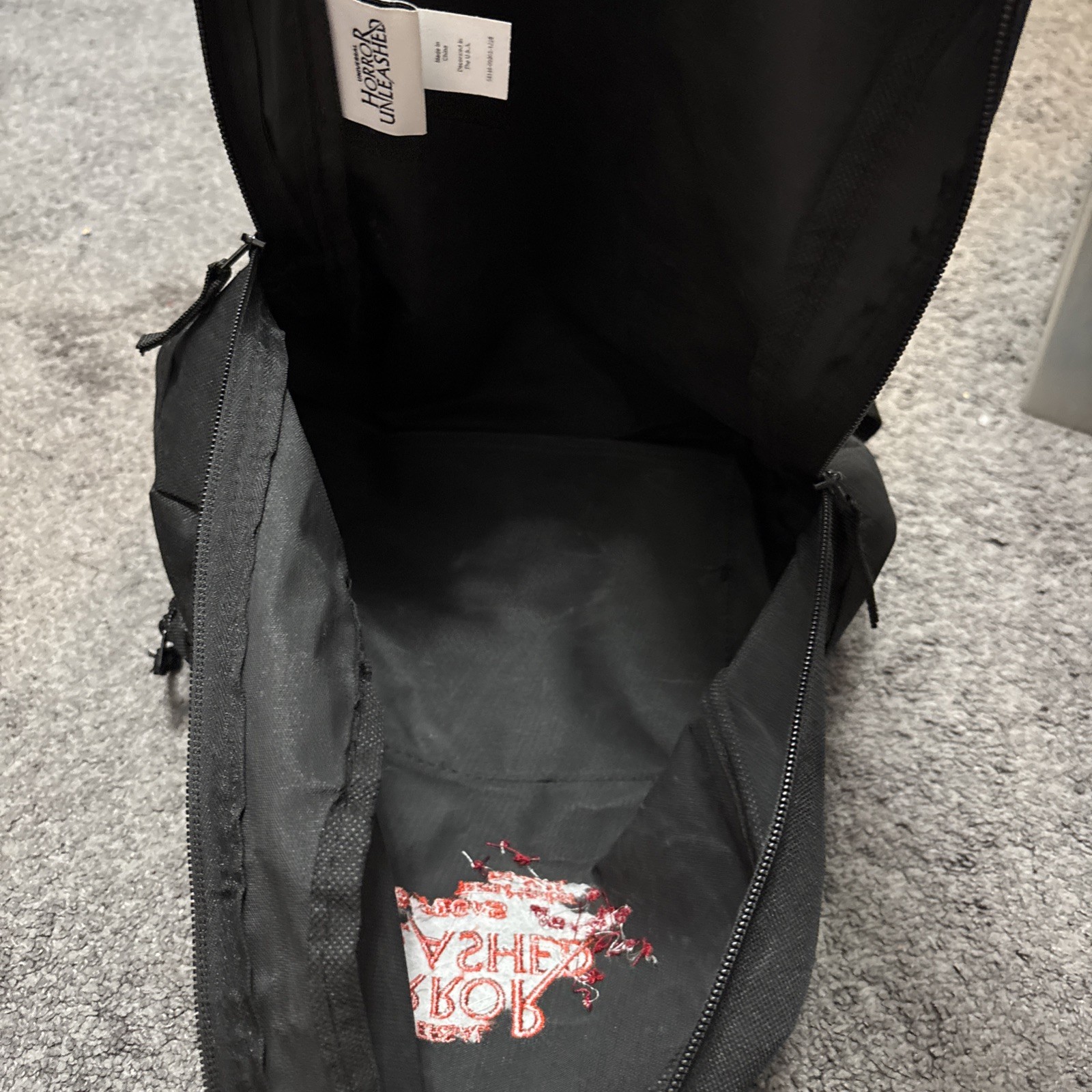 Universal Horror Unleashed Las Vegas Backpack Halloween Black Red