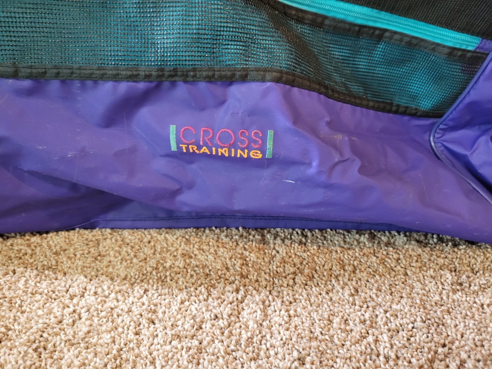 Vintage 1990s DUNLOP Cross Training Multi Color Duffel Gym/Travel Bag Sports