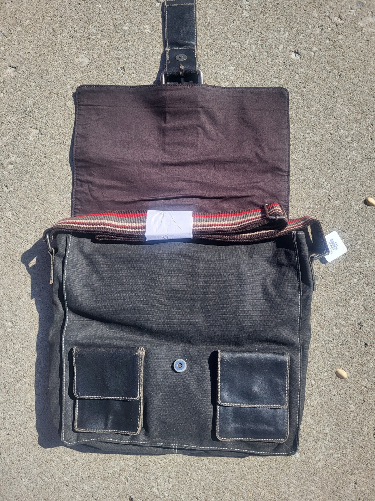 Wilsons Leather Black Laptop Briefcase Messenger Bag Large 15×13 * VINTAGE NWT