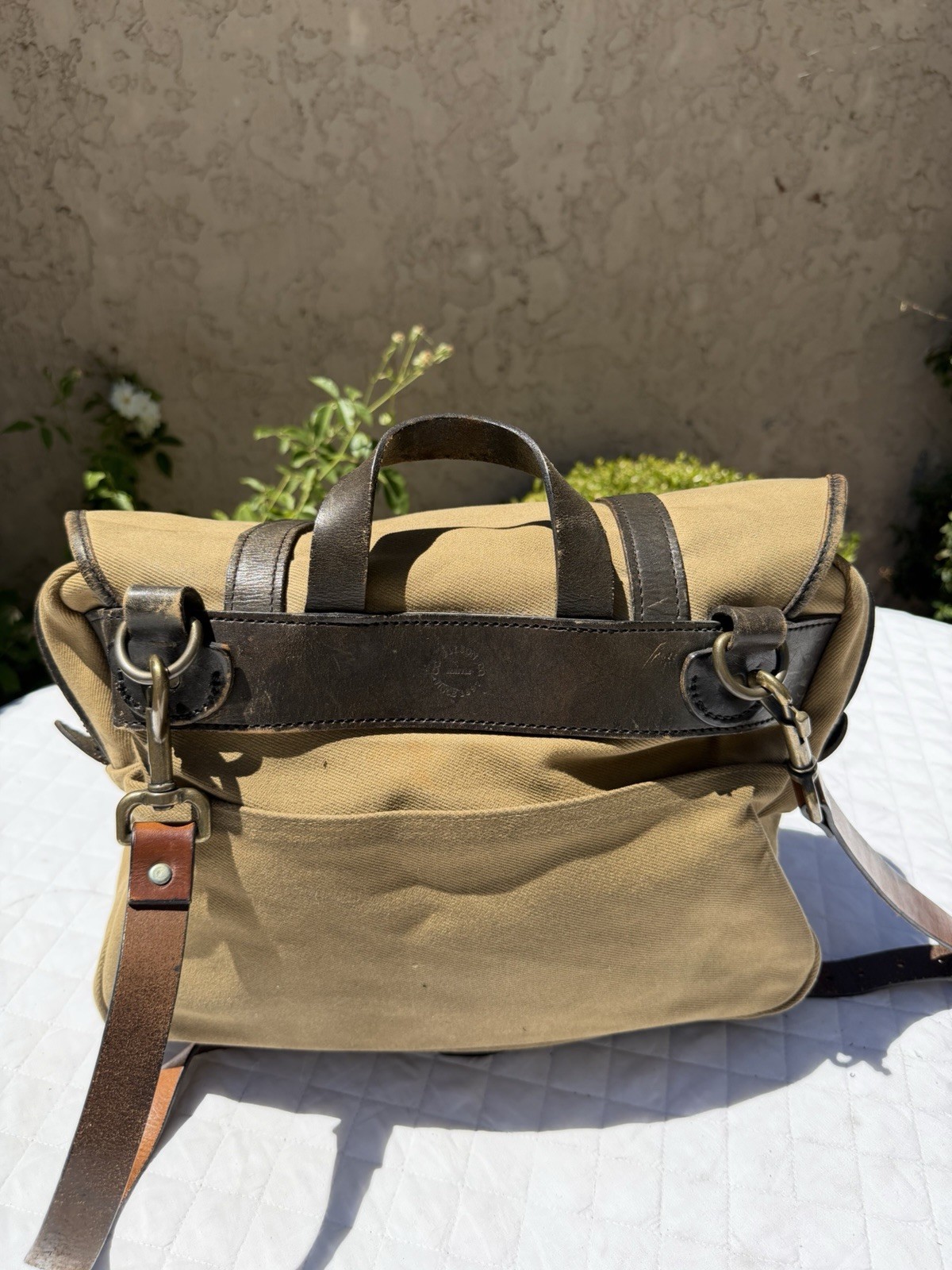 Vintage Filson 240 Talon-Era Small Carry-On Rugged Twill Tan Zipper Field Bag