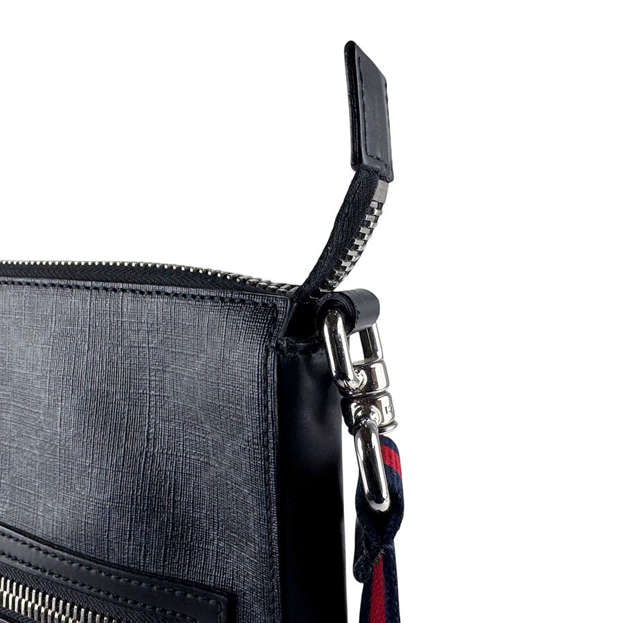 Auth GUCCI GG Supreme Crossbody Shoulder Bag Black/Multicolor PVC – z8640