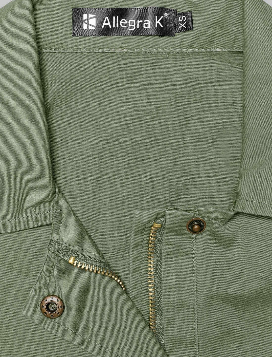 ‘s Functional Pockets Drawstring Waist Cargo Vest M Green (10)