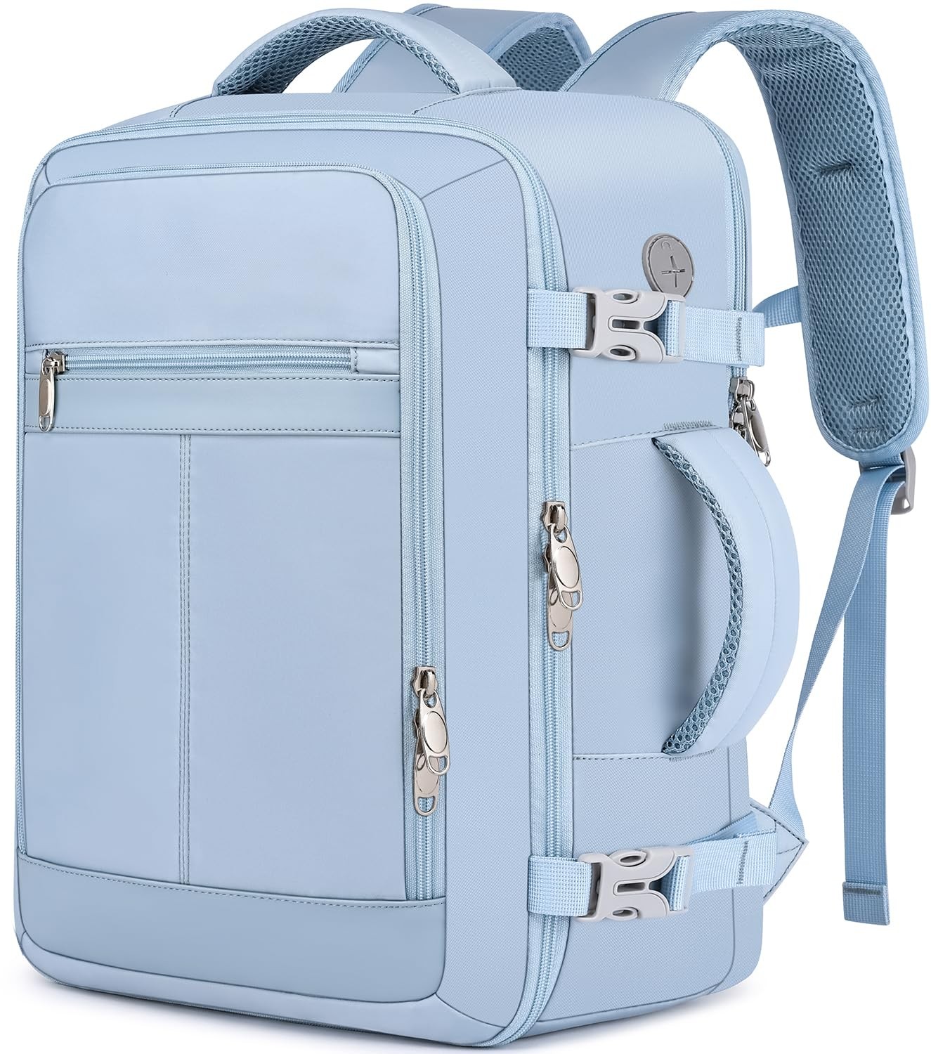 Carry On Travel Backpack Men Women, Airline Approved, 15.6in Laptop Blue