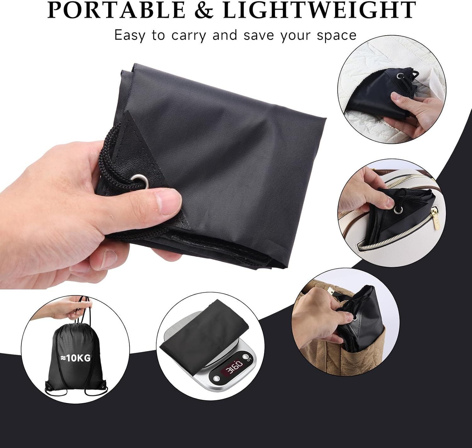 6Pcs Black Drawstring Backpacks Bulk String Bag Cinch Sack Pack Storage Knapsack