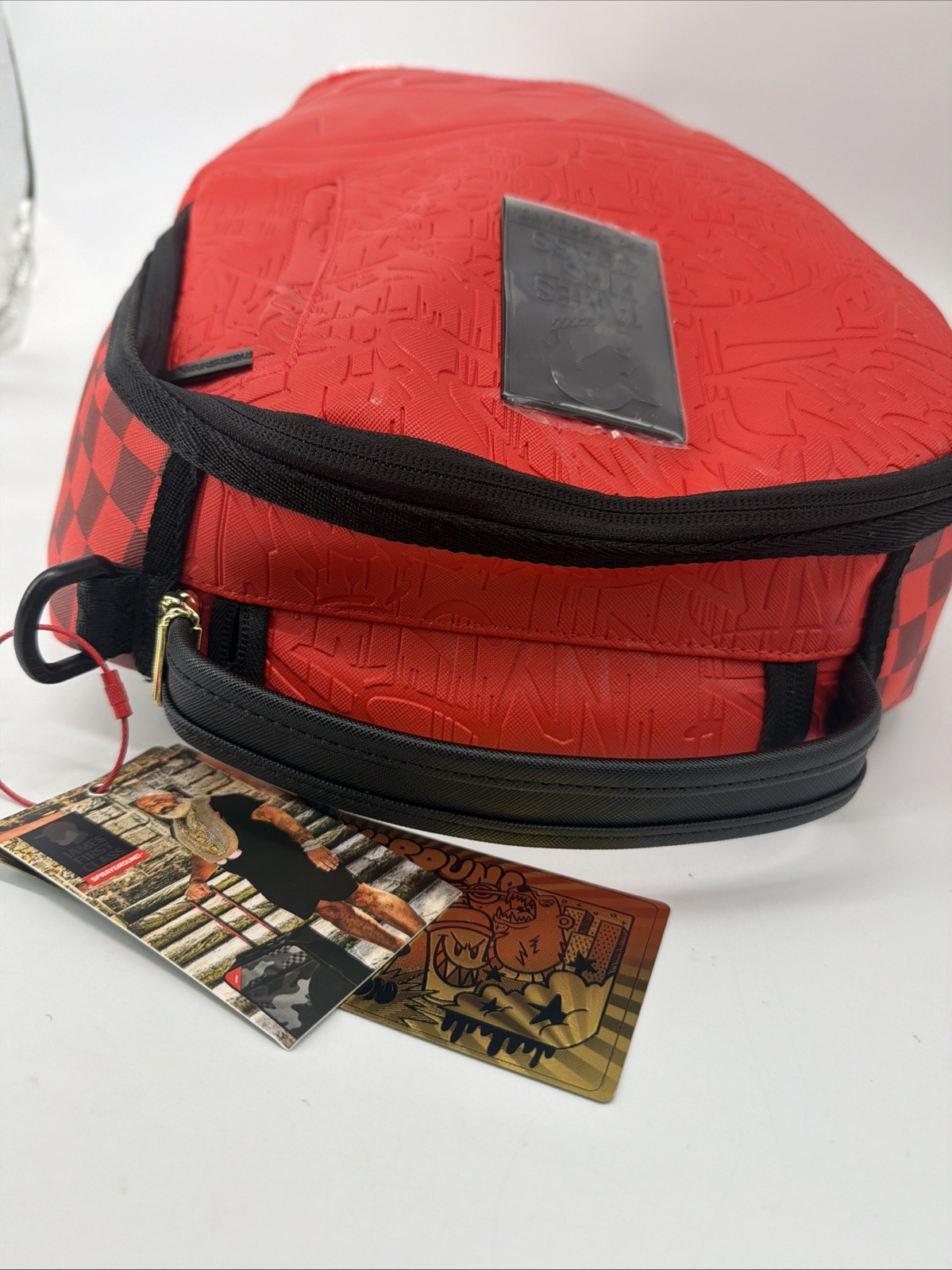 sprayground backpack James First Class Color Red B8989 $120 Vegan Leather