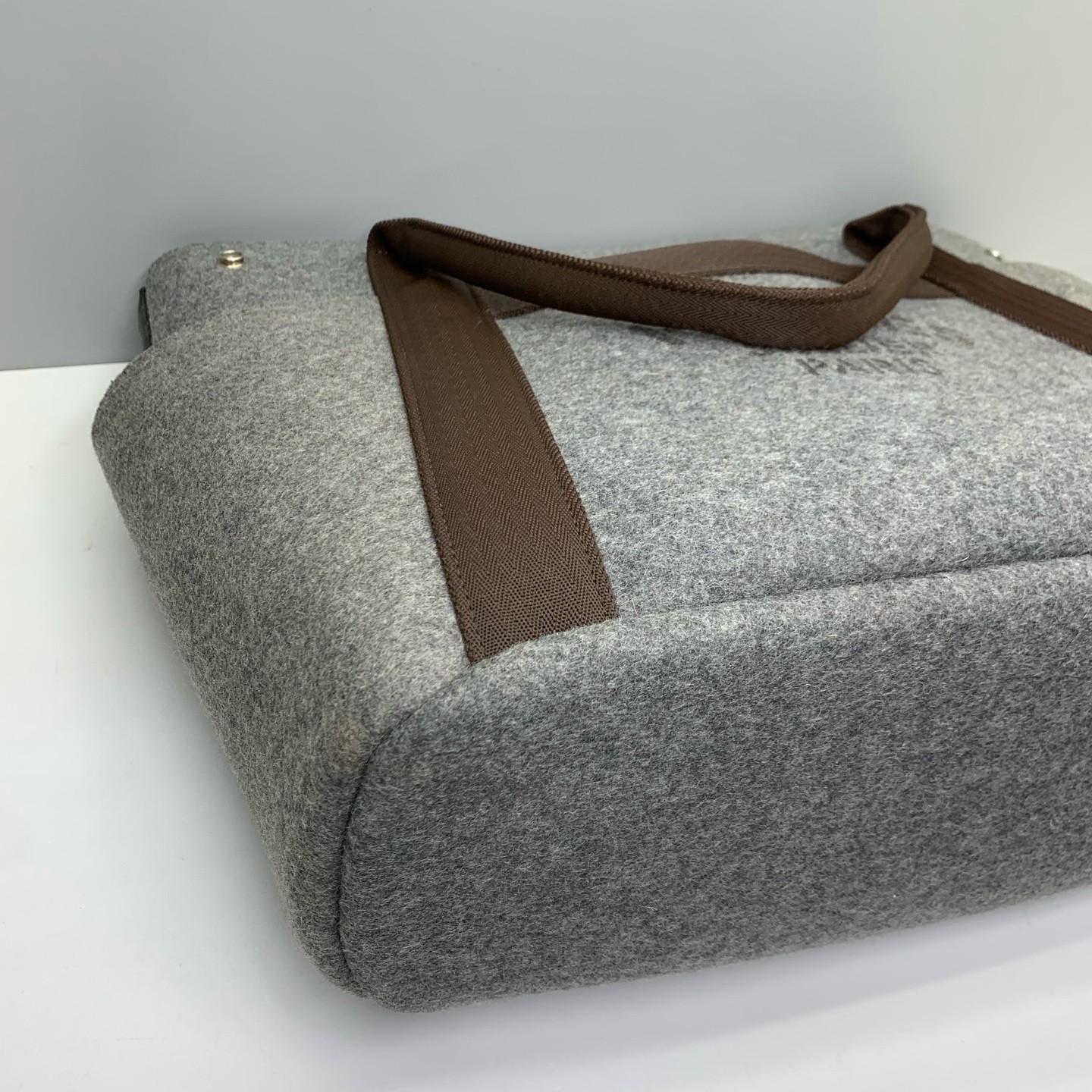 Hermes Pre-Owned Authentic Groom Bag Storage bag Satchel Grey 39*32*16cm