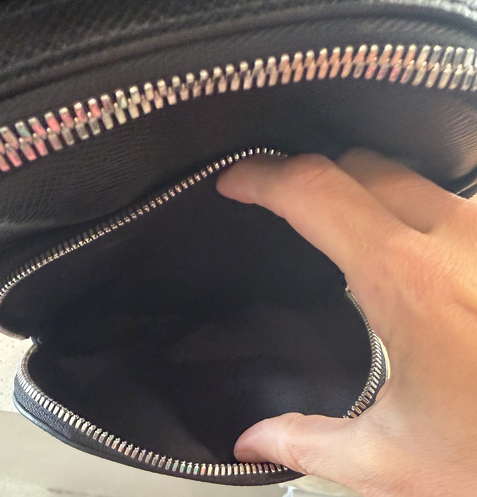 Louis Vuitton Black Crossbody Sling Bag Zip Closure Adjustable Strap Men