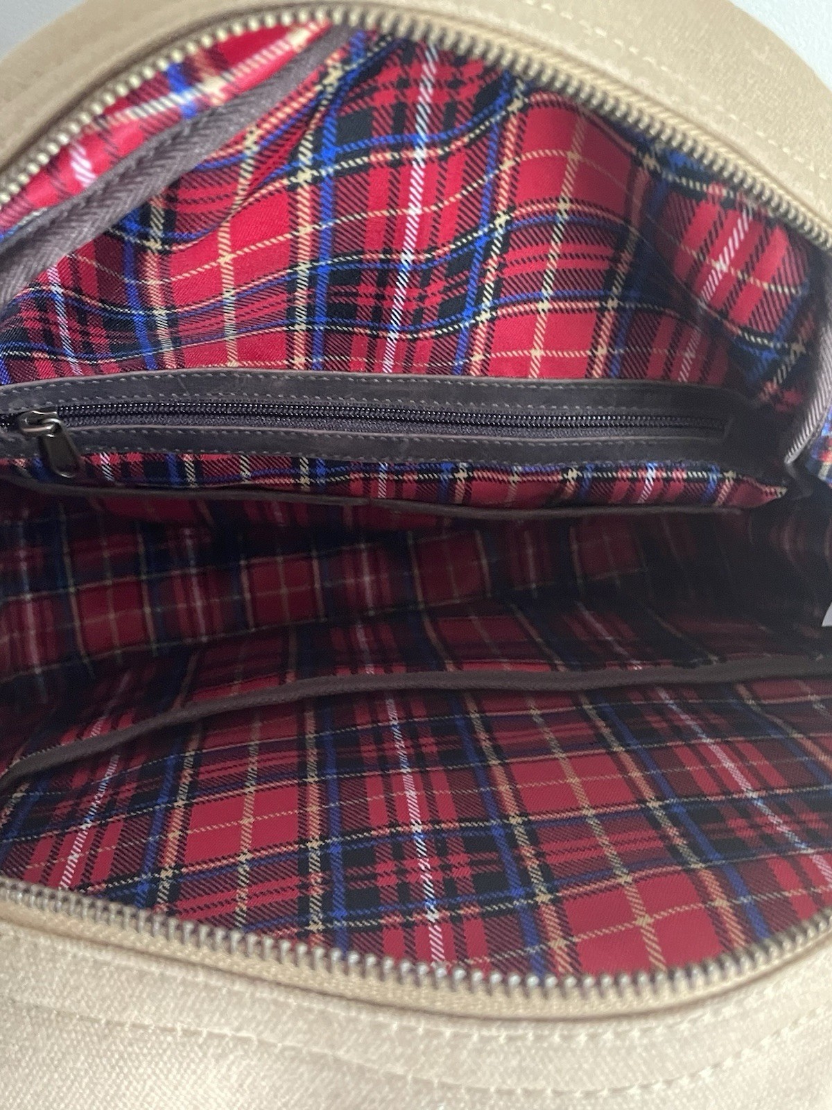 Wrangler Washed Tan Canvass Backpack Laptop Bag 17” NWT
