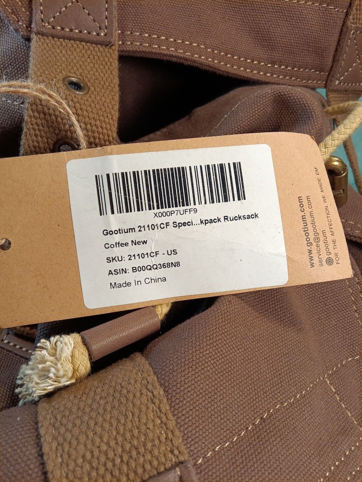 Gootium 21101AMG High-Density Canvas Backpack Rucksack, Large, Field Tan