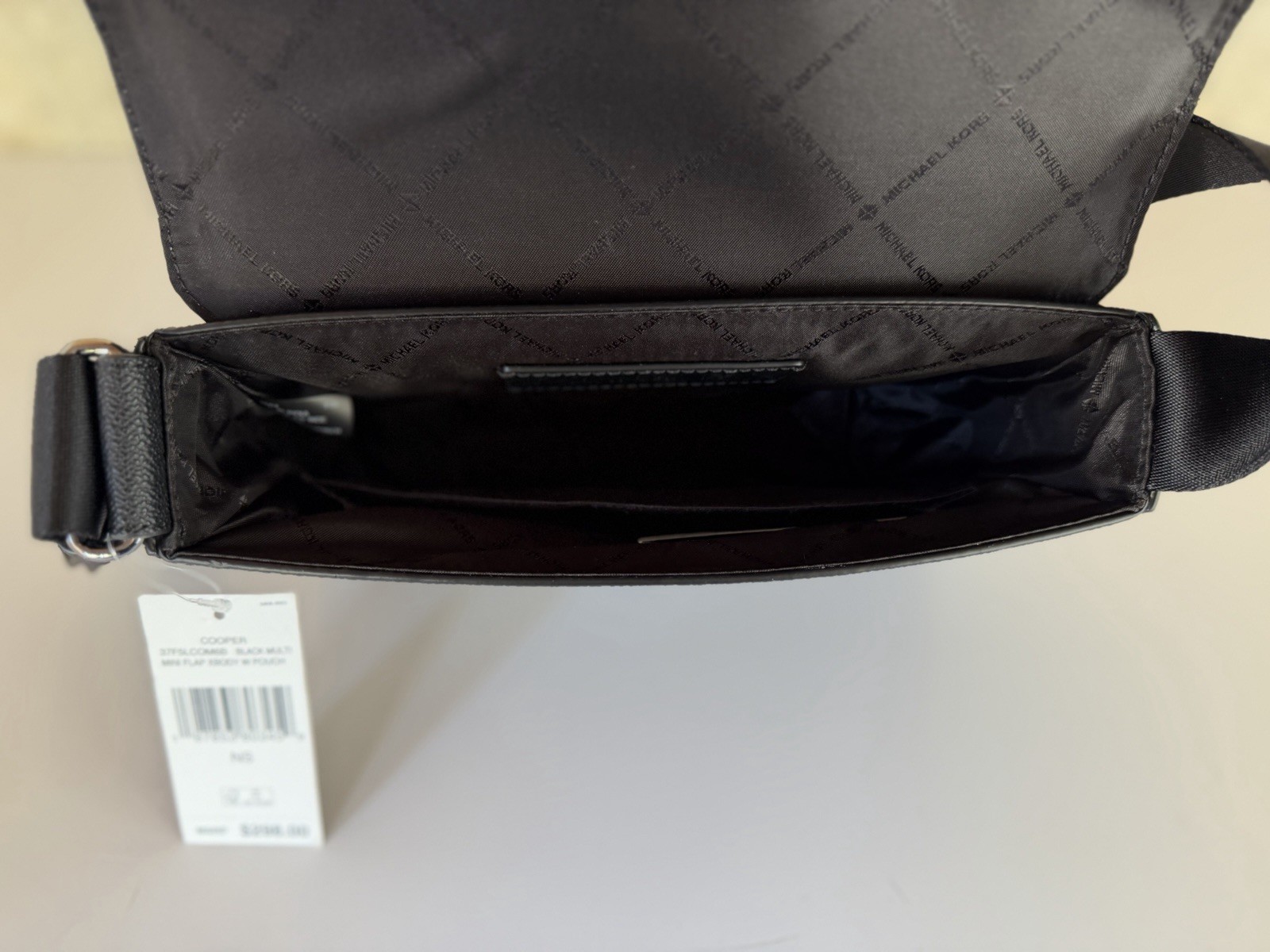 Michael Kors Cooper Small Flap Crossbody Bag + Pouch MK Ombre Black Multi