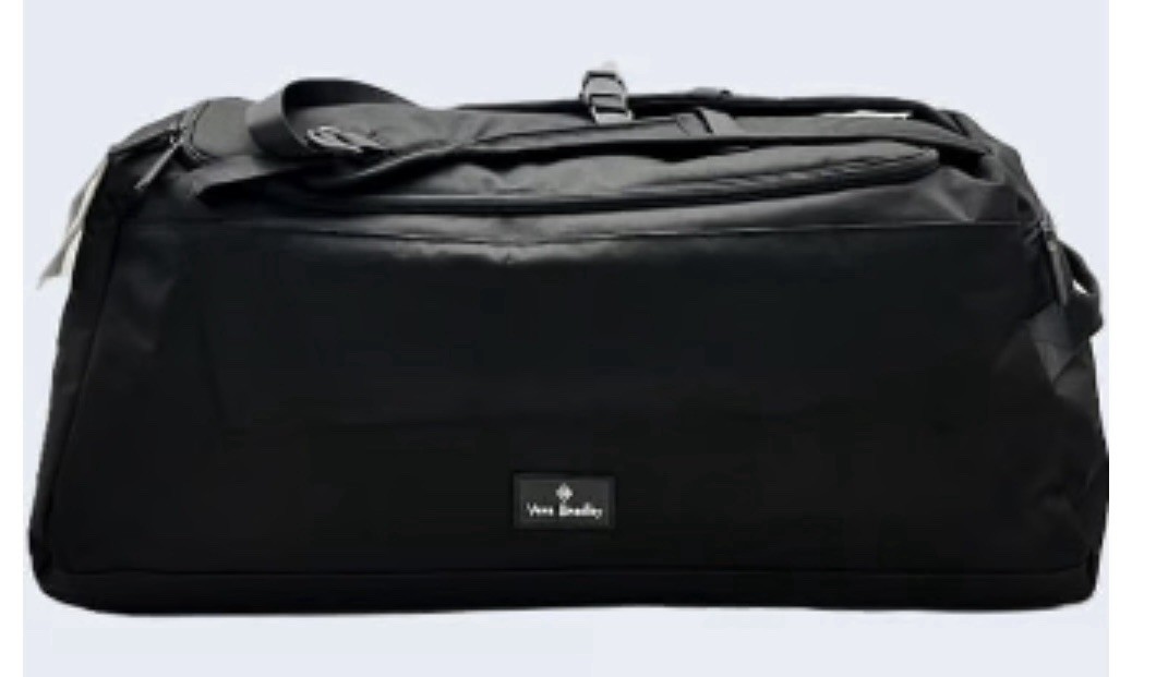 Vera Bradley Lighten UP XL duffel backpack black NWT Hiking Padded Straps $225!!