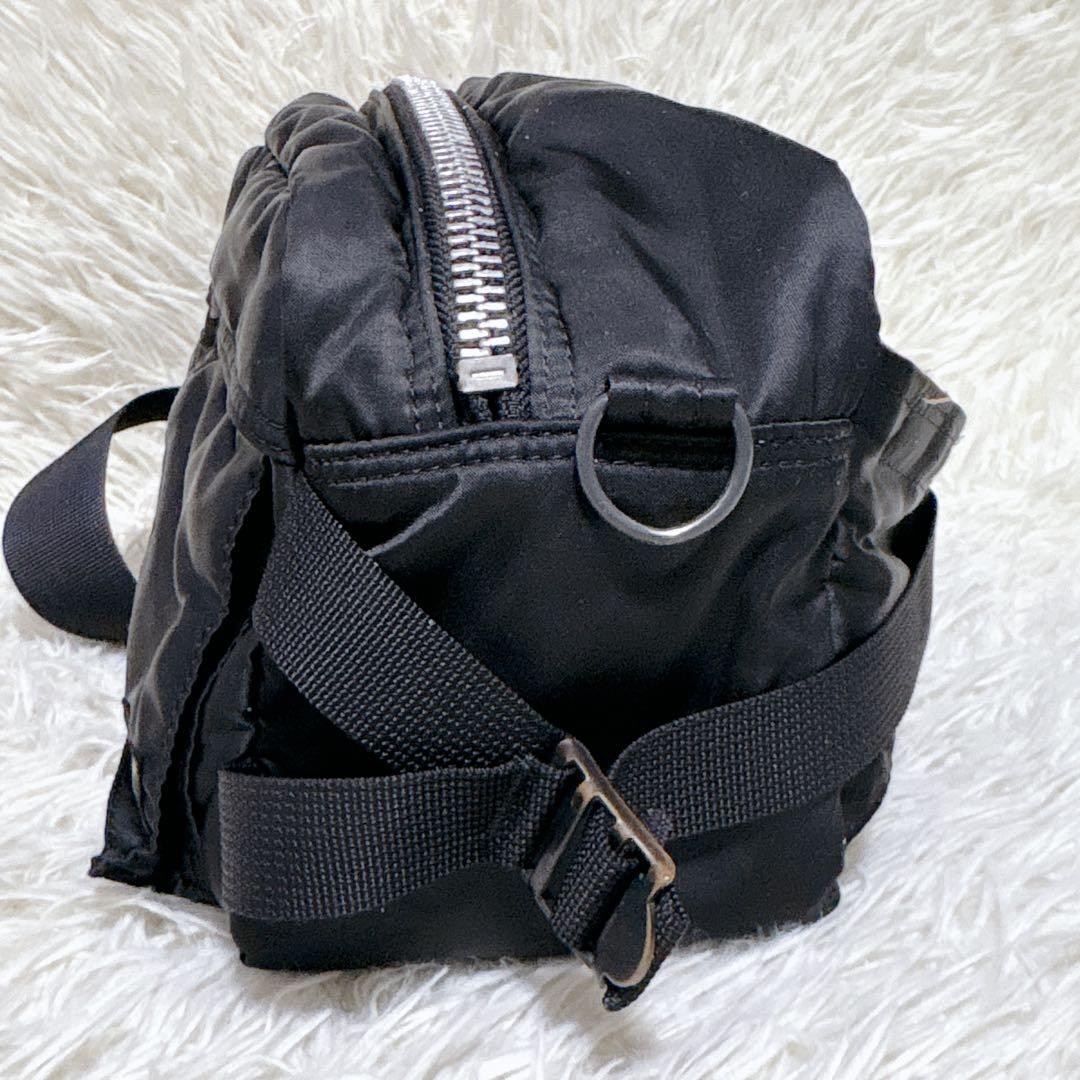 Authentic Porter Yoshida Kaban TANKER 2-Way Shoulder Bag Black Nylon 16cm x 27cm