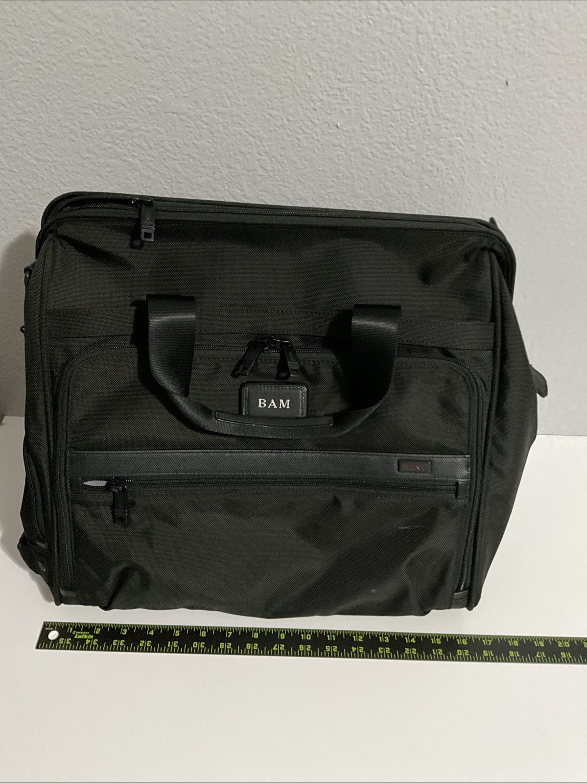 TUMI ‘Alpha 2’ Black Nylon Framed Soft Duffle Bag – 221261D2U