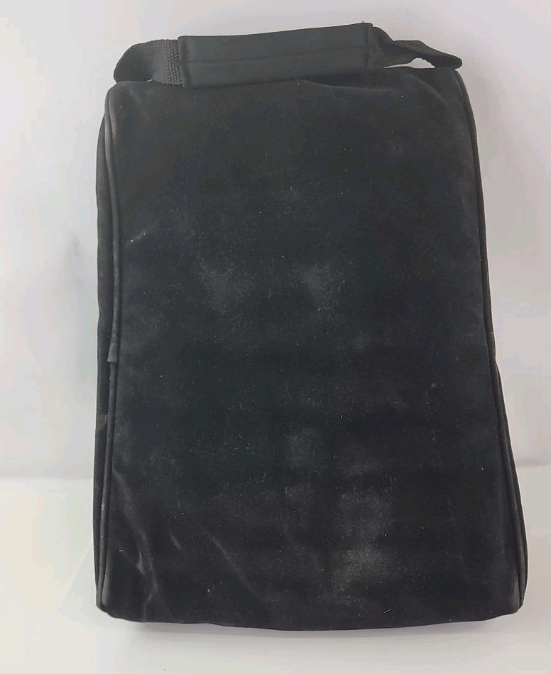 Cadillac Embroidered Logo Suede Luggage Zipper Shoe Travel Gym Golf Bag 16x10x6