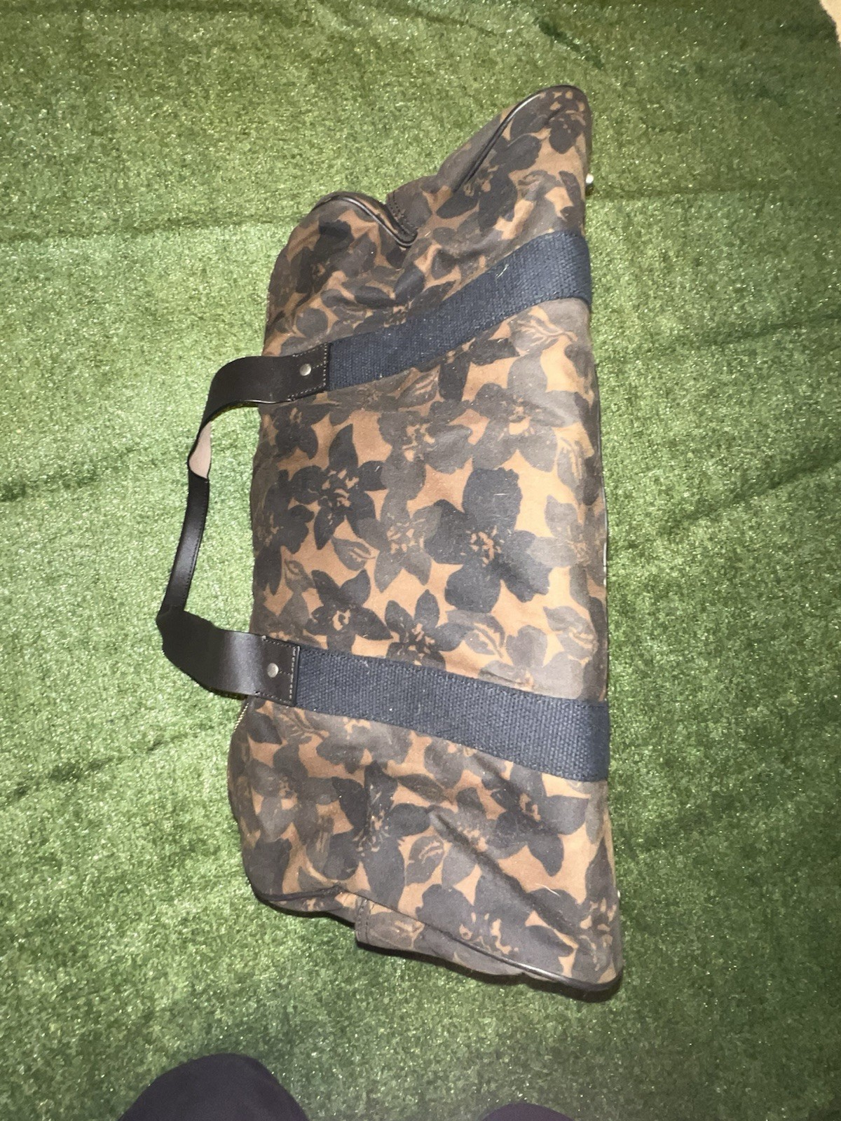 Halley Stevensons X Jack Spade Floral Print Waxwear Canvas Duffle Bag
