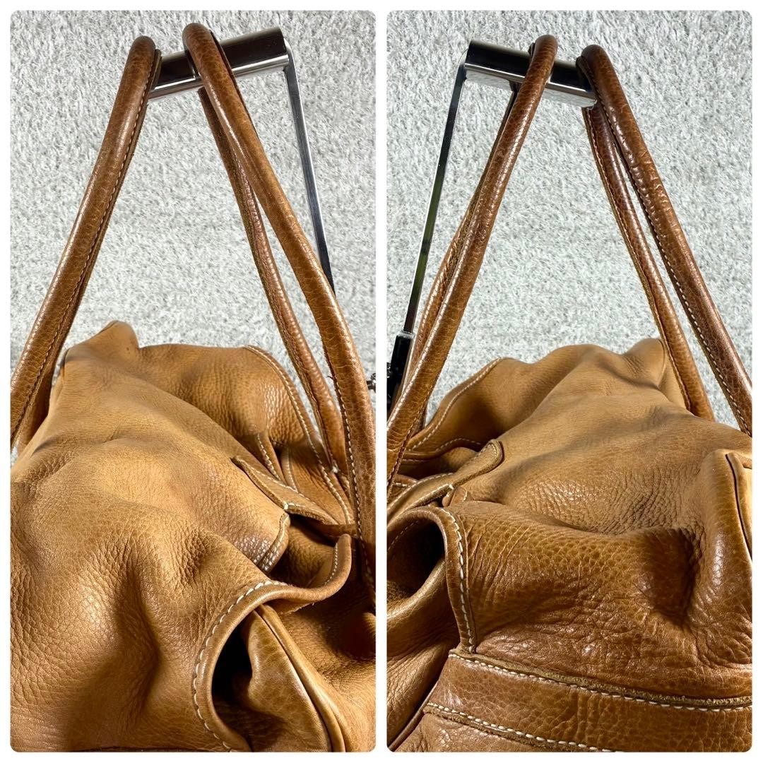 Paul Smith Vintage All Leather Boston Bag Brown Leather Tote 32cm x 50cm