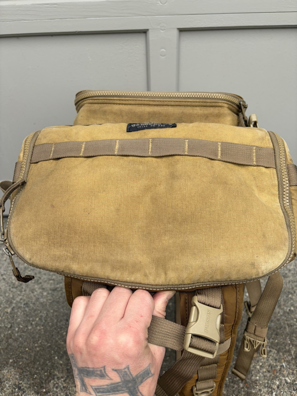 Filson Alcan Tin Cloth Tool Backpack | Rare Discontinued Model | Rare