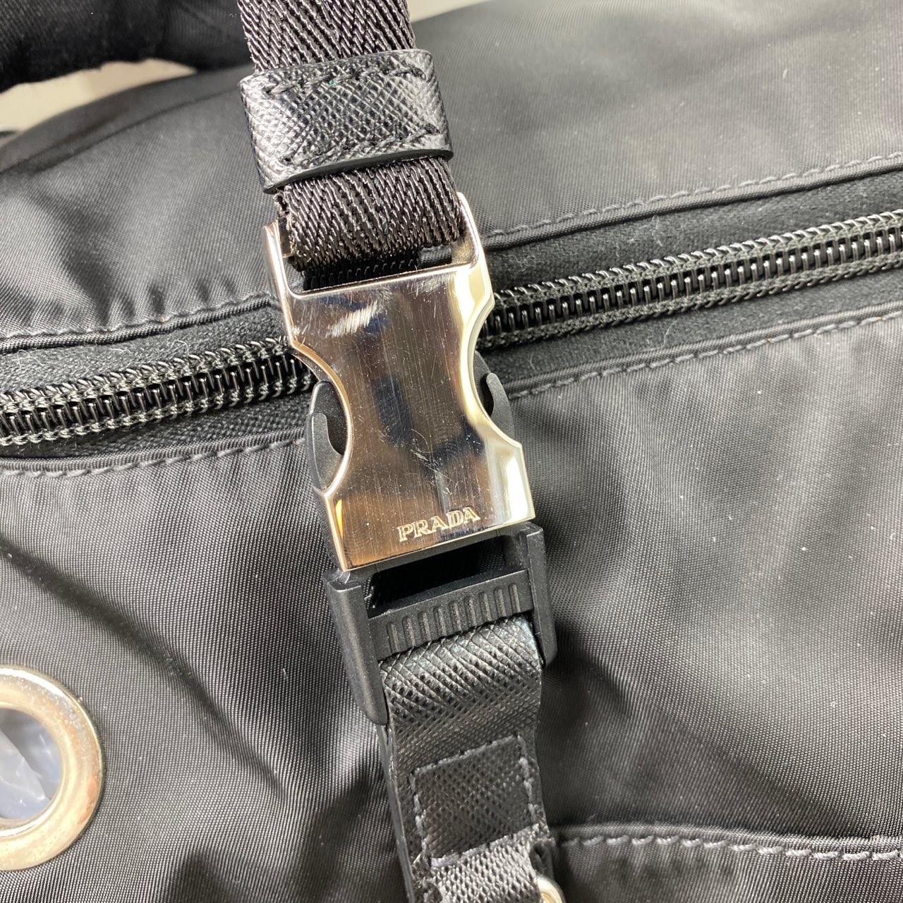 Prada Pre-Owned Authentic Black Nylon Pet carrier Satchel 40x28x22cm 40x28x22cm