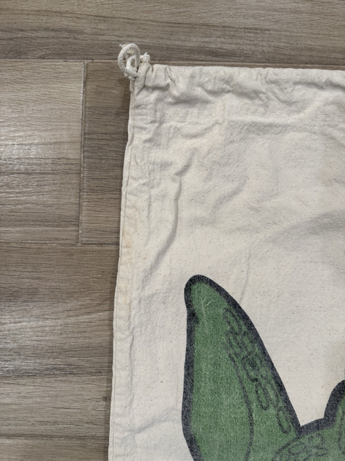 Vintage 90s Ocean House Frog Drawstring Bag LARGE 19×30 Canvas USA Sack Beach