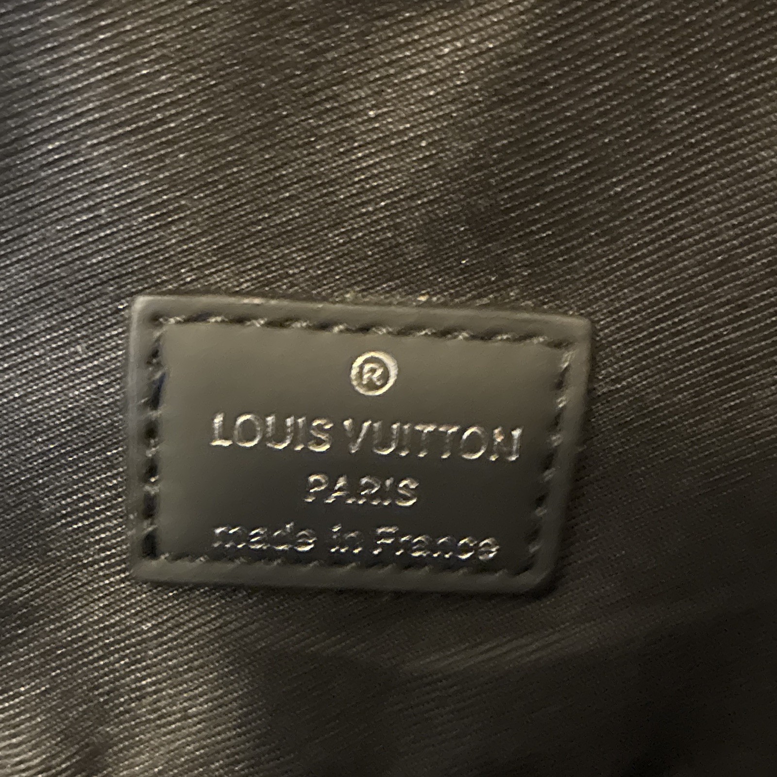Louis Vuitton Black Monogram Backpack Drawstring Buckle Adjustable Strap Pockets
