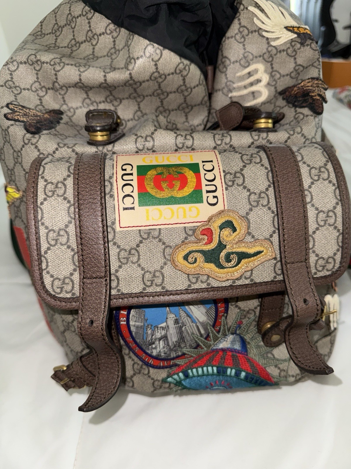 Gucci Dragon Backpack GG Supreme 2018