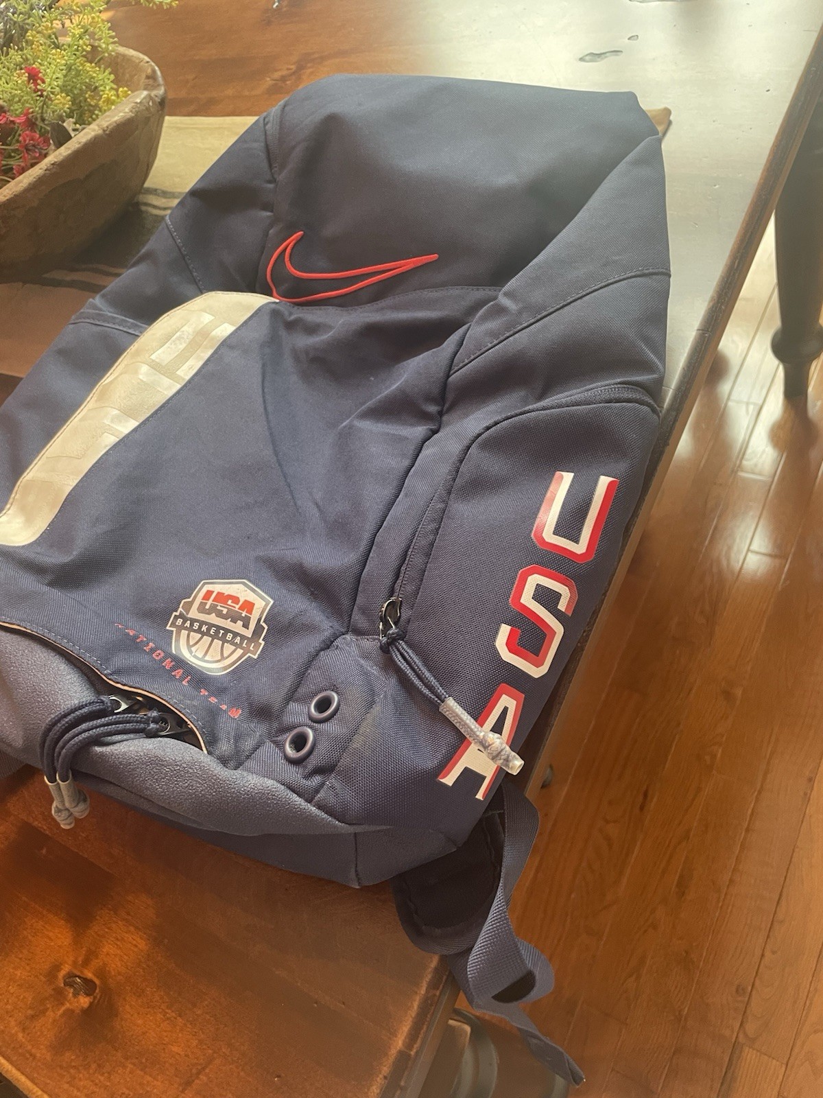 Rare Nike Elite Pro Team USA Backpack Basketball Bag Navy Color