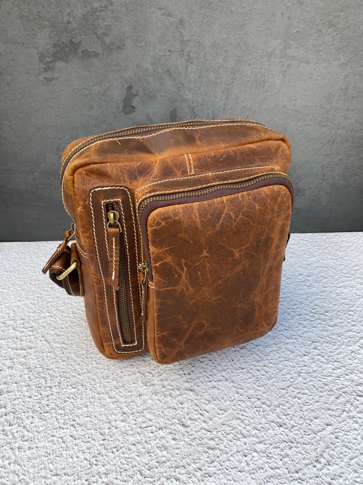 Crossbody Sling Bag Buffalo Leather Handbags Satchel Messenger Bags 10 In Small
